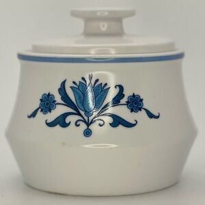 Noritake Progression China “Blue Haven” Sugar Bowl Floral Blue Dutch Design​
